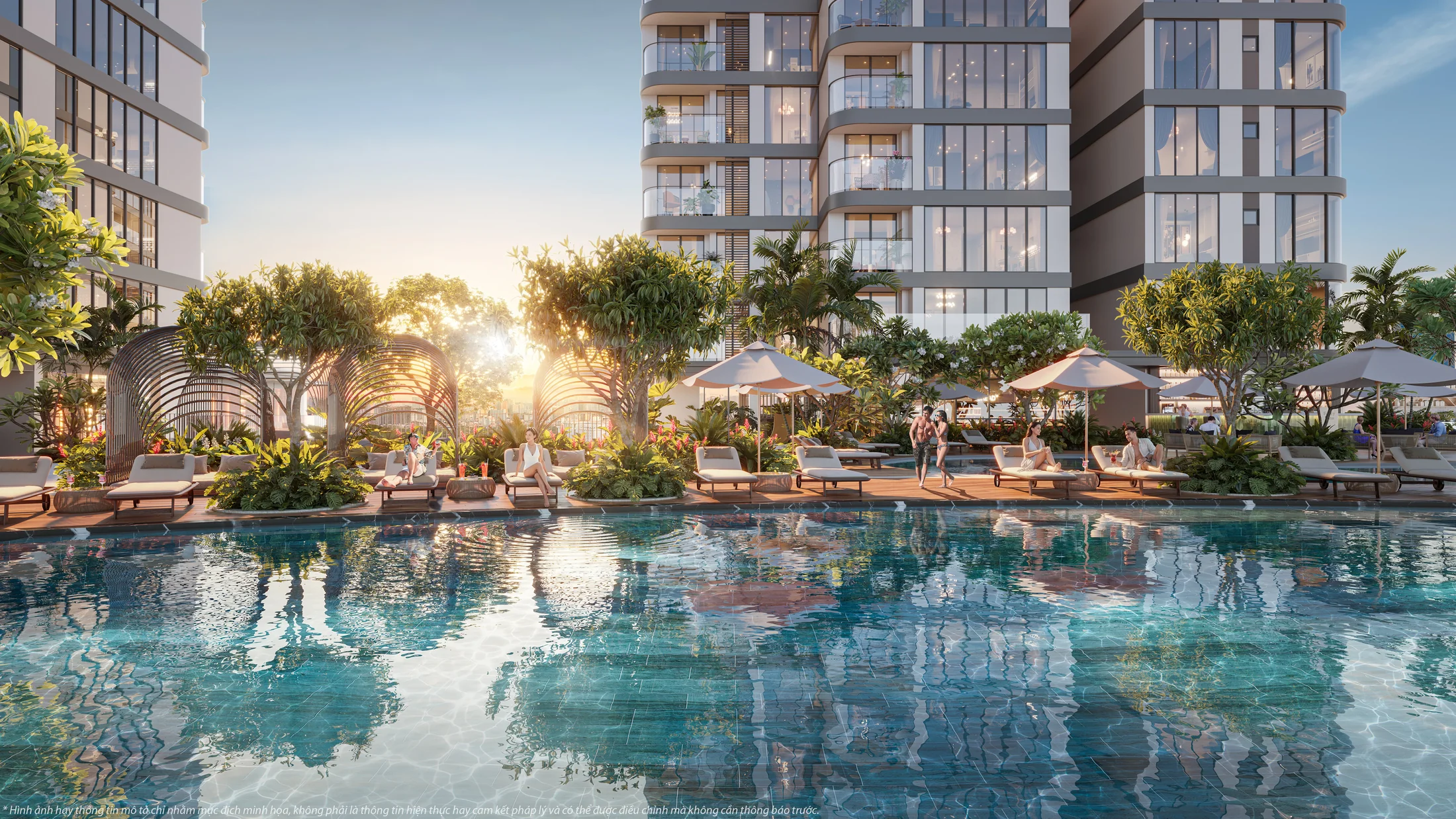 Hồ bơi vô cực Panorama view sông Sài Gòn Vlasta Premier Phú Thuận